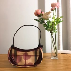 Burberry Raspberry Heart Check Clutch